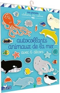 Autocollants animaux de la mer avec 6 décors
