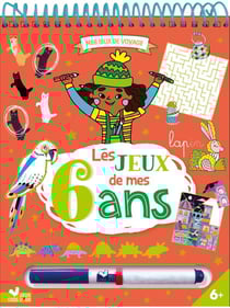 Bloc avec feutre effaçable - Les jeux de mes 6 ans
