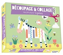 Découpage et collage animaux rigolos - Coffret avec accessoires