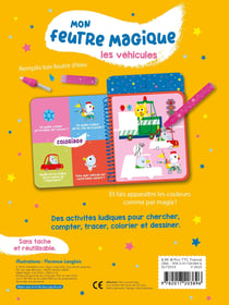 Mon feutre magique les vehicules - avec feutre a reservoir d'eau
