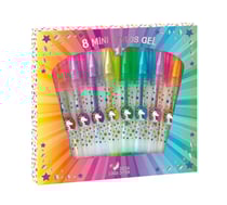 Lot de 8 mini stylos gel - Couleurs assorties - Pointe moyenne