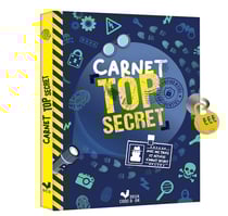 Carnet top secret - Bleu - 15,5 x 20 cm - 124 pages