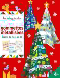 Gommettes métallisées sapins de noël 3D