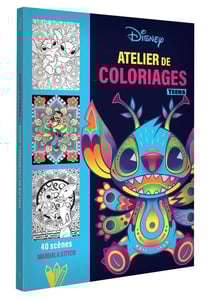 Atelier de coloriages teens : 40 scènes mandala Stitch