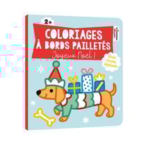 Coloriages à bords pailletés - Joyeux Noël !