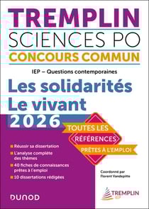 Tremplin Sciences Po : IEP - Questions contemporaines - Les Solidarités - Le vivant (édition 2026)