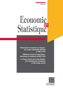 Economie et statistique/ economics and statistics - economie et statistique n 459