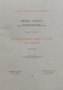 Quaestiones disputatae de anima - tome 24