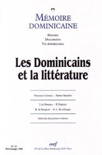 Mémoire dominicaine - numéro 11 Les dominicains et la littérature