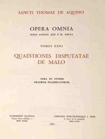 Opera omnia - tome 23 quaestiones disputatae de malo