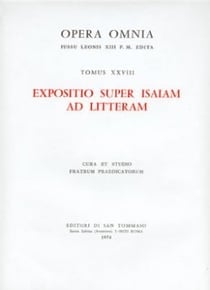 Opera omnia - tome 28 isaiam ad litteram