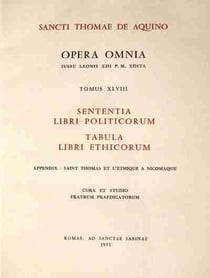 Opera omnia - tome 48 sententia libri politicorumtabula libri ethicorum