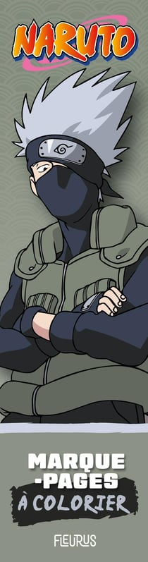 Marque-pages à colorier Naruto – Édition Kakashi