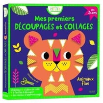 Petites Pousses - Mes premiers découpages et collages - Animaux fluos