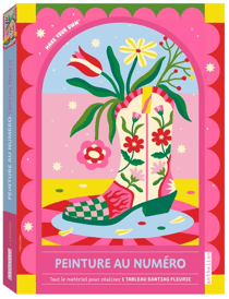 Peinture au numero santiag fleurie