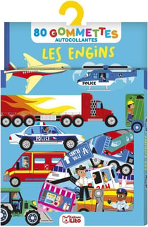 80 gommettes autocollantes : Les engins