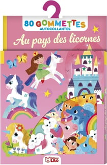 80 gommettes autocollantes : Au pays des licornes
