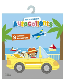 Mes p'tits blocs autocollants - 8 voitures à construire