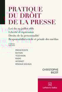 Pratique du droit de la presse : Presse écrite édition - télévision - radio - Internet (édition 2025-2026)