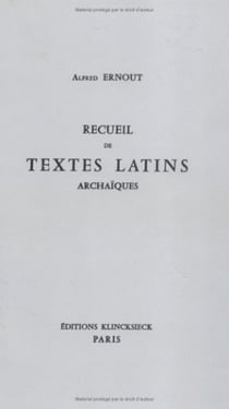 Recueil de textes latins archaïques