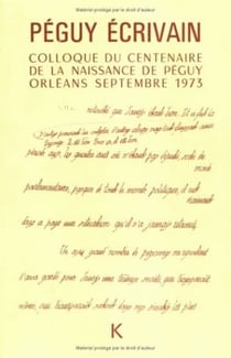 Péguy écrivain