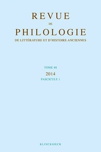 Revue de philologie