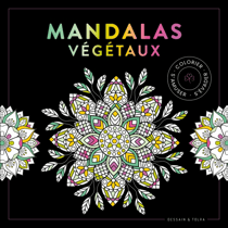 Black Coloriage - Mandalas végétaux