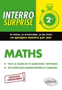 Interro surprise : maths - 2de - nouveaux programmes