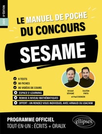 Le manuel de poche du concours SESAME (programme officiel : écrits + oraux) (édition 2024)