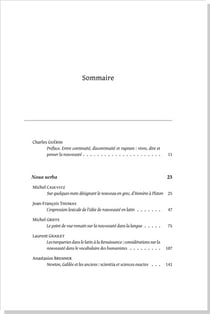 Quid noui ? vivre, penser et dire la nouveaute
