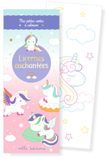 Mes petites cartes à colorier - Licornes enchantées - Mila éditions
