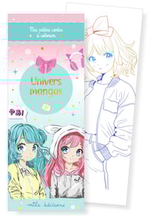 Mes petites cartes à colorier : Univers mangas - Mila édition