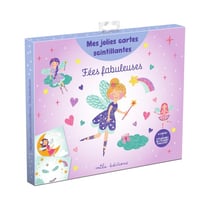 Mes jolies cartes scintillantes : Fées fabuleuses : avec 6 cartes illustrées et 6 planches de stickers pailletés