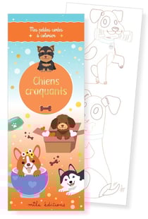 Mes petites cartes à colorier : Chiens craquants : 35 illustrations à personnaliser