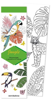 Jungle : 50 marque-pages à peindre ou à colorier