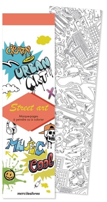 Street art : 50 marque-pages à peindre ou à colorier