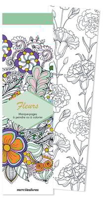 Marque-pages à peindre ou à colorier - Fleurs