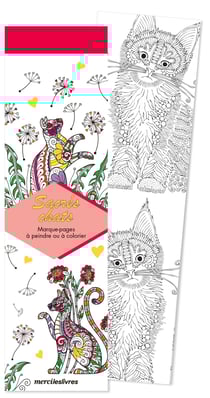 Marque-pages à peindre ou à colorier - Sacrés Chats
