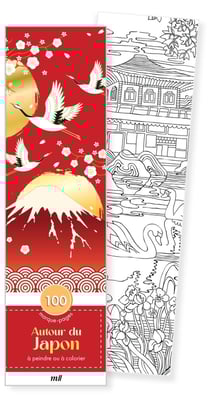 Marque-pages a peindre ou a colorier - autour du japon