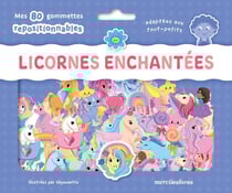 Lot de 80 gommettes repositionnables - Licornes enchantées