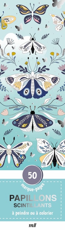 Marque-pages a peindre ou a colorier - papillons scintillants