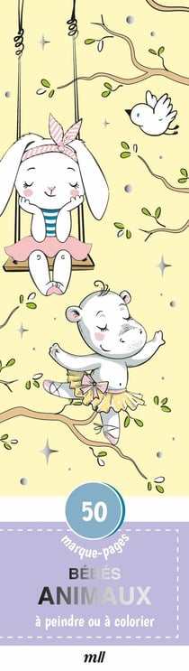 Marque-pages à peindre ou à colorier- bebe animaux