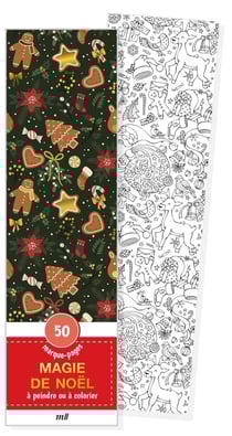 50 marque-pages - Magie de Noël - à peindre ou colorier