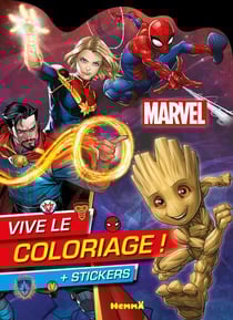 Marvel - vive le coloriage ! (captain marvel, dr strange, spider-man, groot)