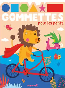 Gommettes pour les petits (Lion sur vélo)