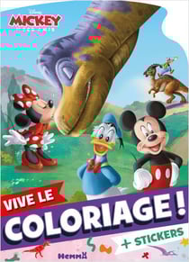 Disney mickey et ses amis - vive le coloriage ! (mickey dinosaures)