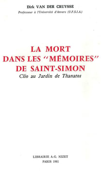 La Mort dans les Mémoires de Saint-Simon : Clio au Jardin de Thanatos