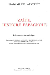Zaïde, Histoire espagnole : Index et relevés statistiques