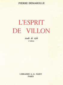 L'Esprit de Villon : Étude de style