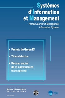 RESEAU SOCIAL DE LA COMMUNAUTE FRANCOPHONE-SIM N°1 VOL 24-2019 : SYSTEMES D'INFORMATION ET MANAGEMENT VOL 24 N°1-2019